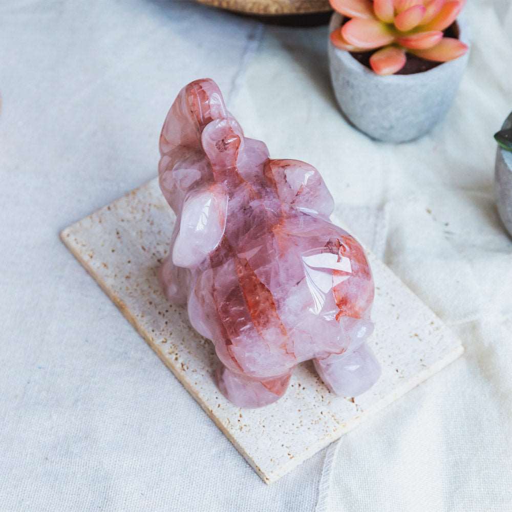 Reikistal 4'' Fire Quartz Elephant