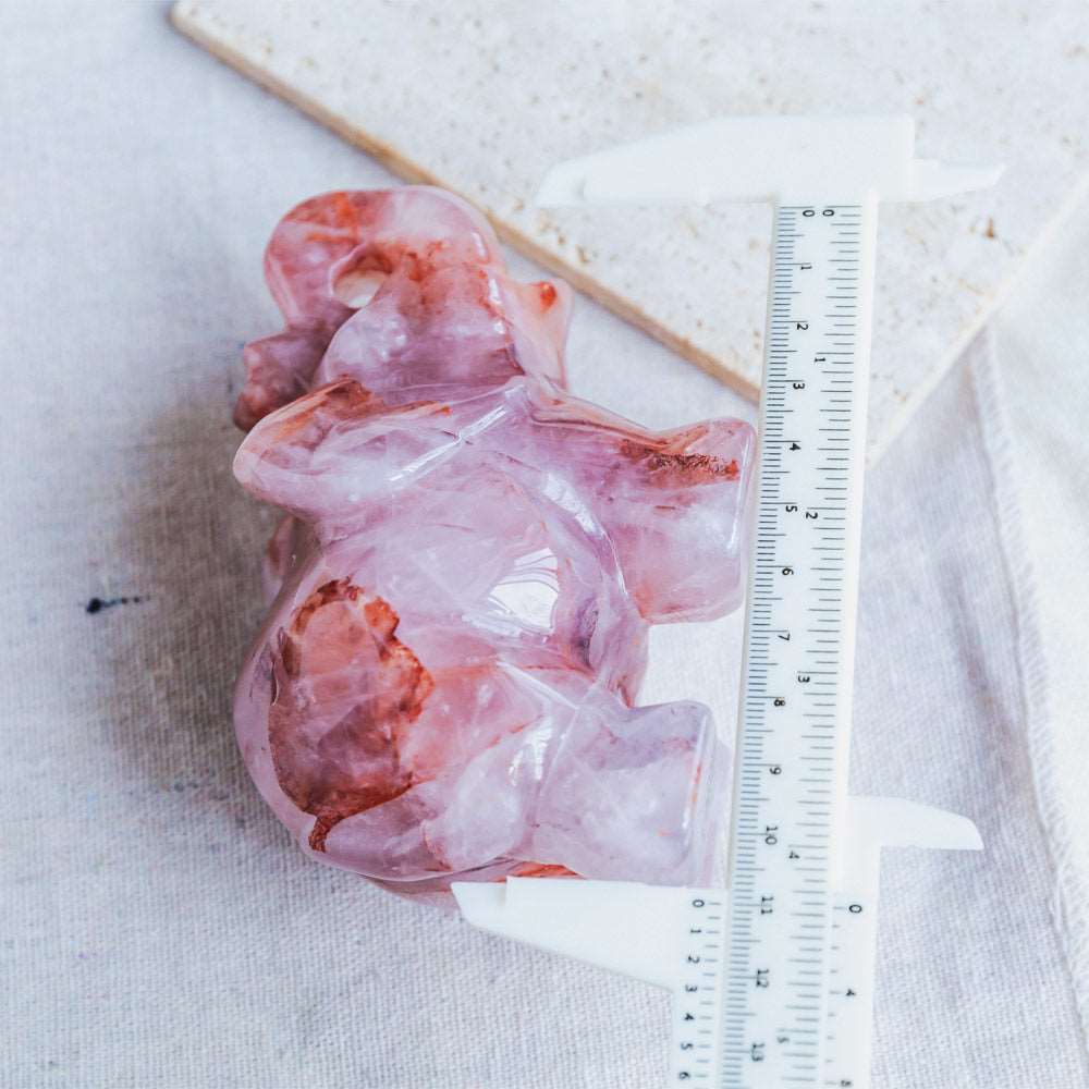 Reikistal 4'' Fire Quartz Elephant