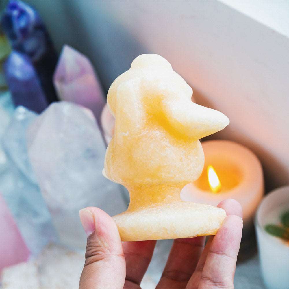 Reikistal 3.5'' Orange Calcite Duck