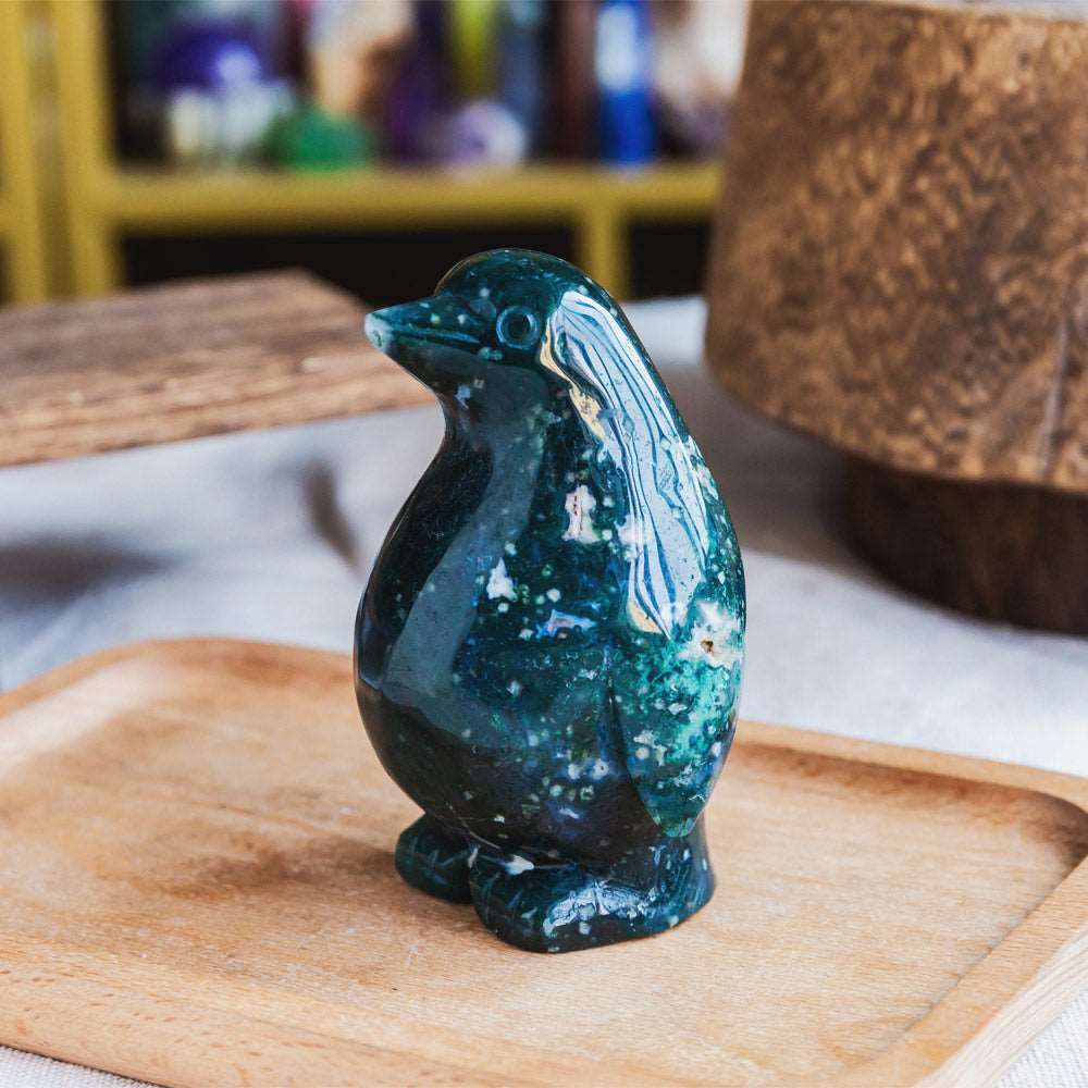 Reikistal 3.5'' Ocean Jasper Penguin