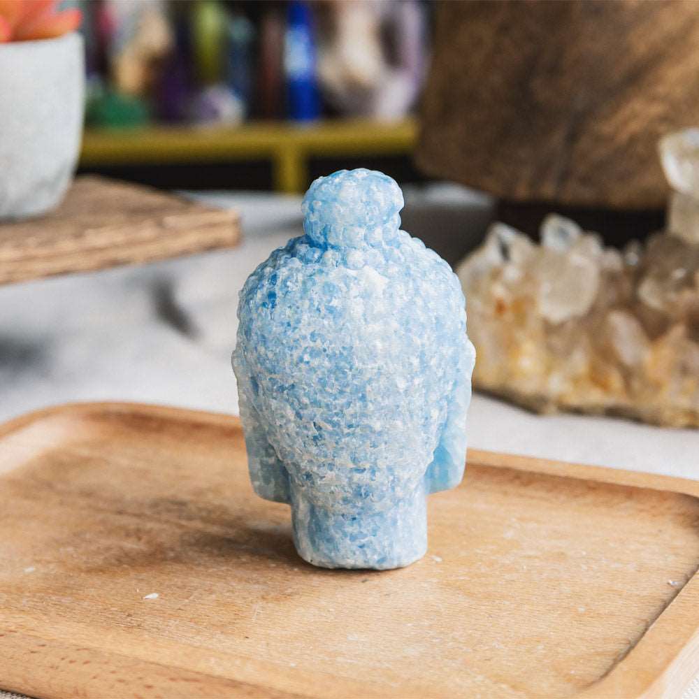 Reikistal Blue Aragonite Buddha Head