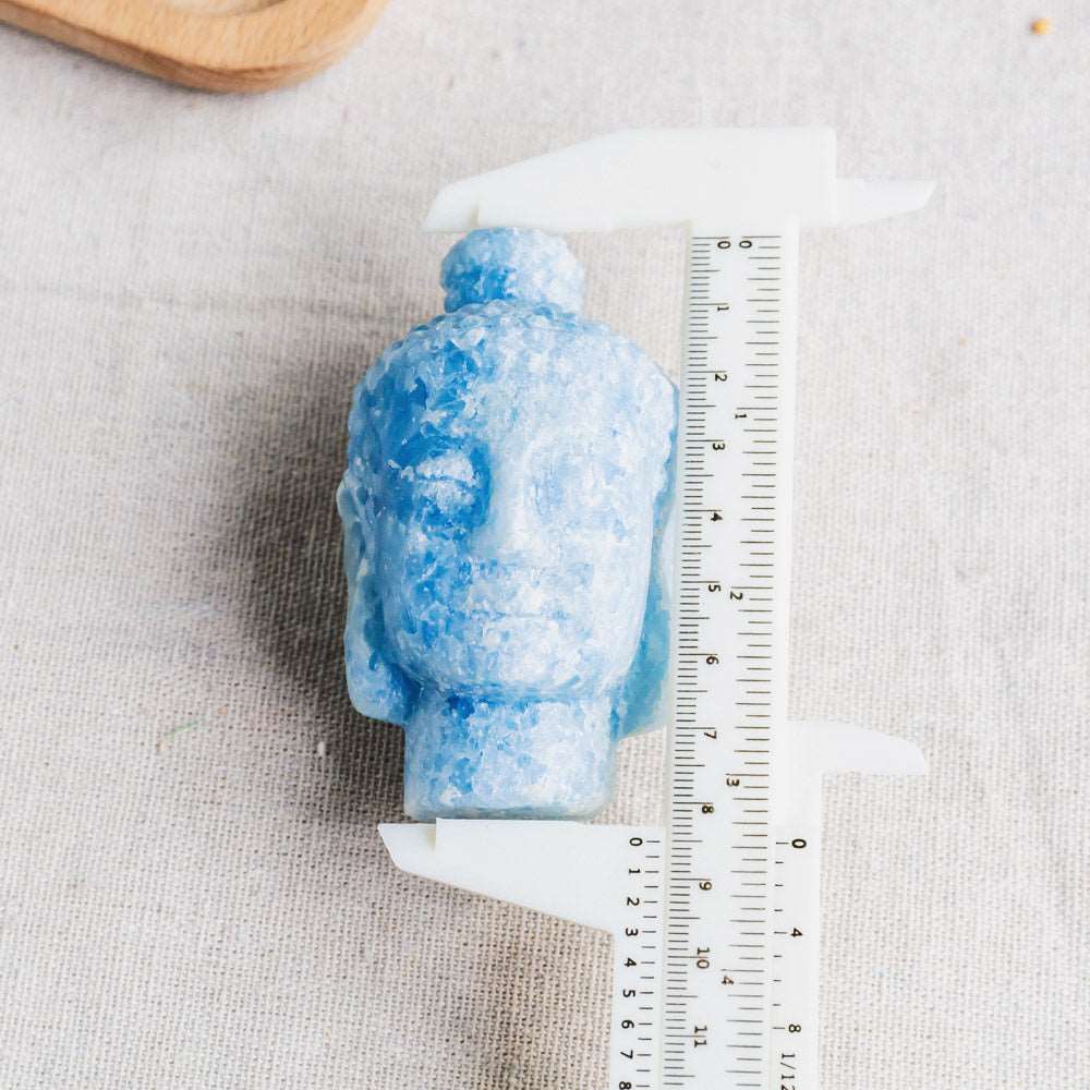 Reikistal Blue Aragonite Buddha Head