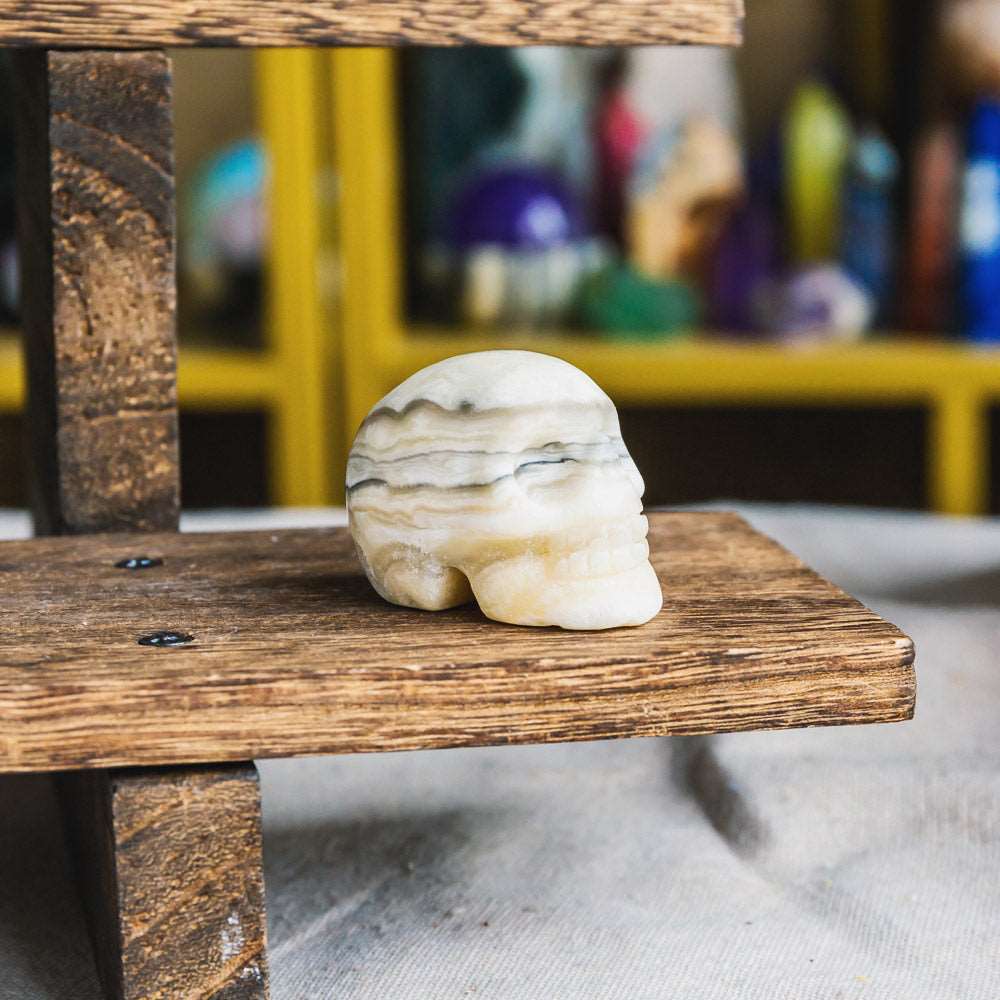 Reikistal 1.5''Zebra Calcite Skull