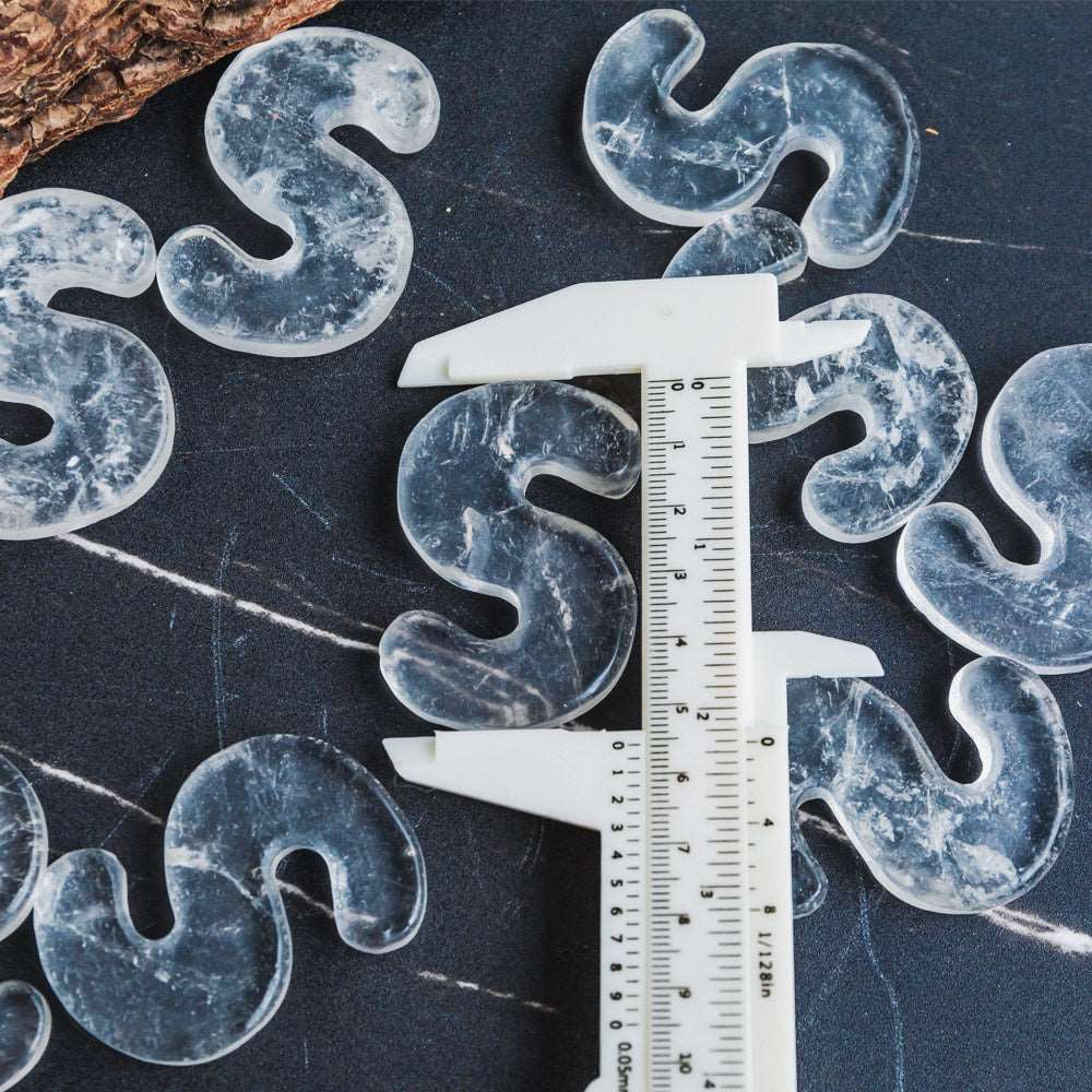 Reikistal 2'' Clear Quartz Letter S