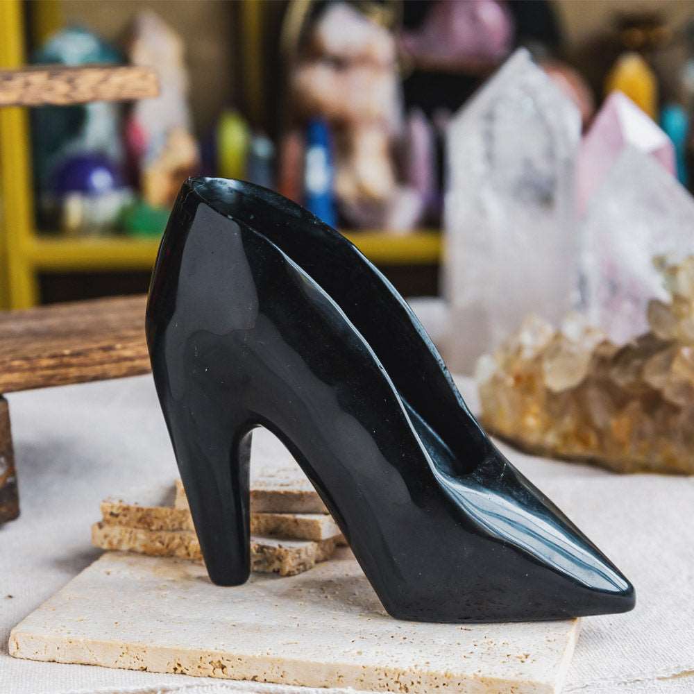 Reikistal Black Obsidian High-heeled Shoes