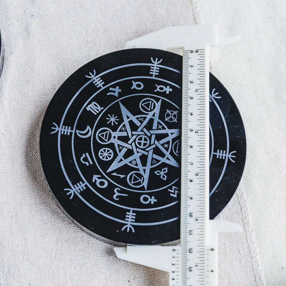 Reikistal Black Obsidian Round Plate