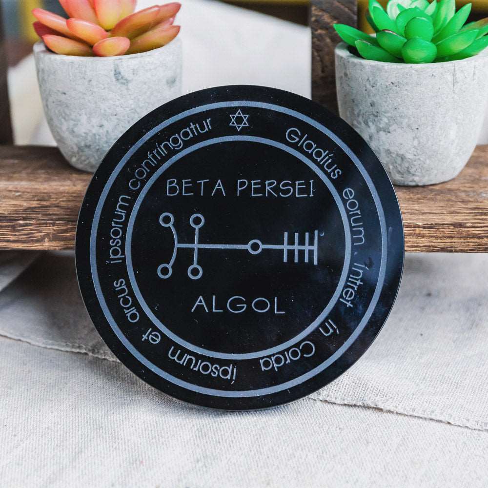 Reikistal Black Obsidian Round Plate