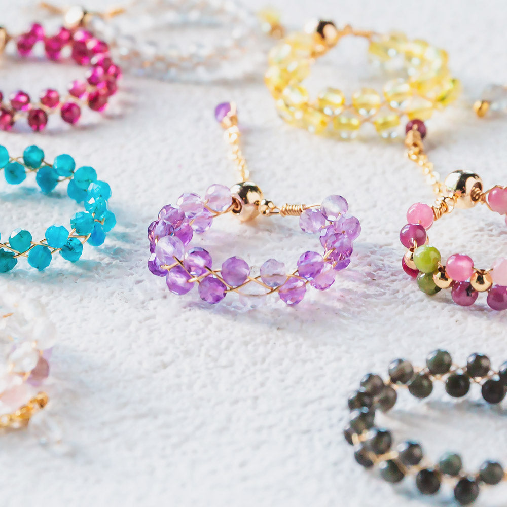 Adjustable Crystal Rings -  Handcrafted Bands