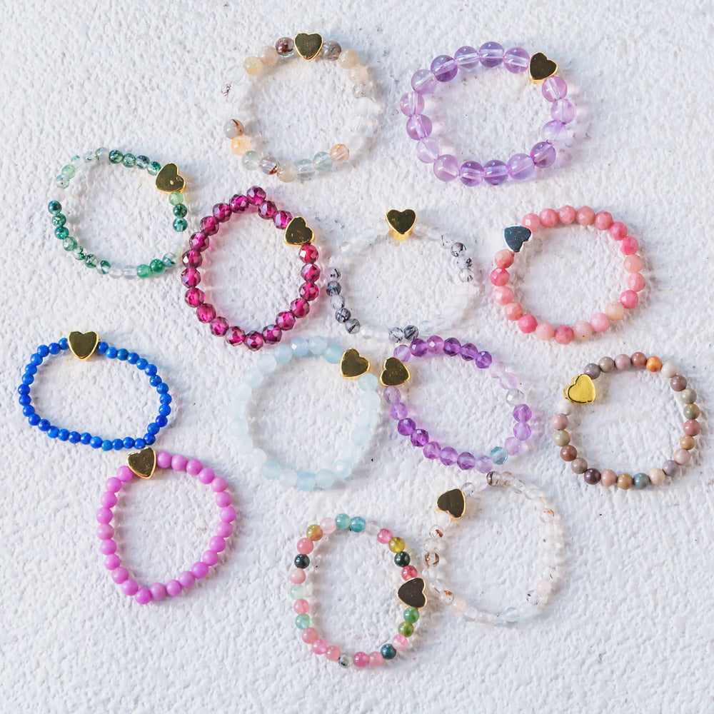 Sparkling Crystal Heart Ring