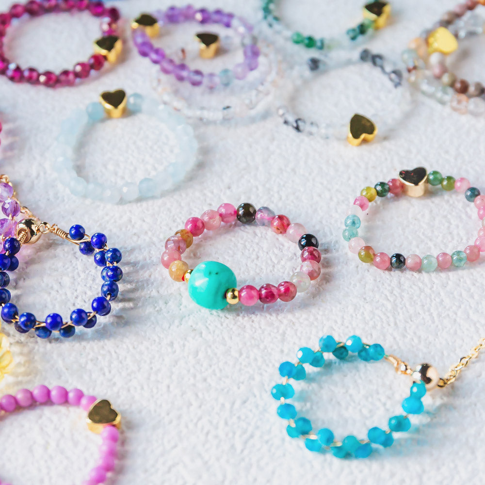 Sparkling Crystal Heart Ring