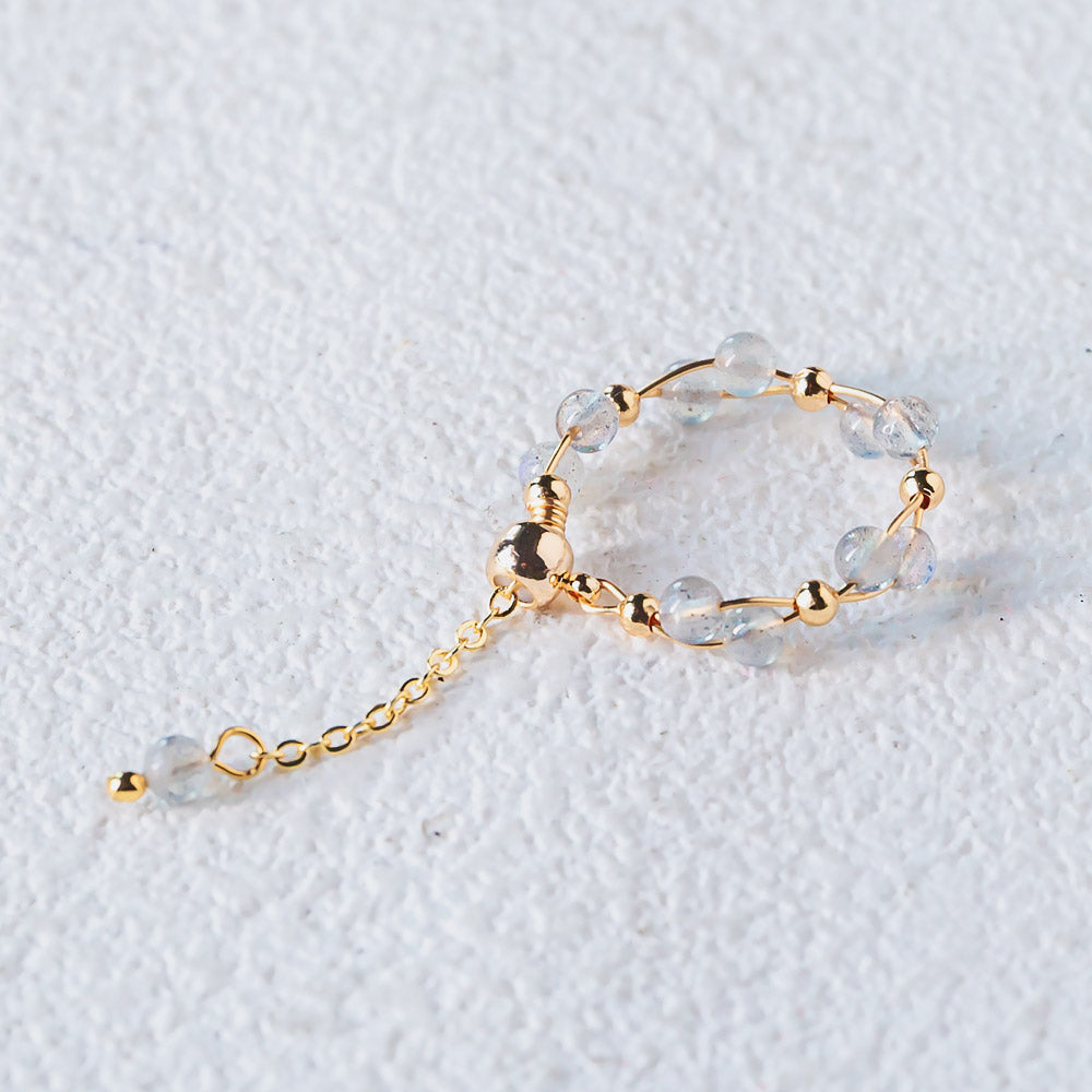 Adjustable Crystal Rings -  Handcrafted Bands