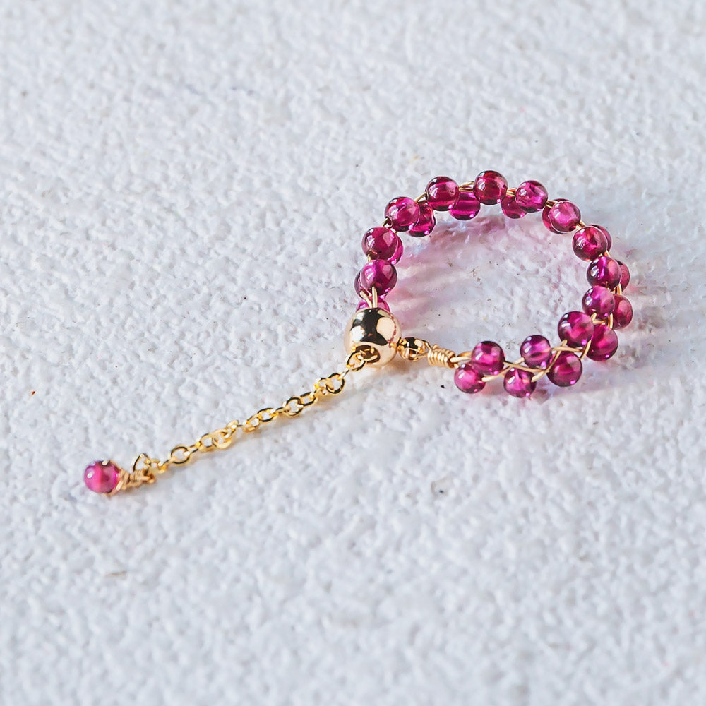 Adjustable Crystal Rings -  Handcrafted Bands