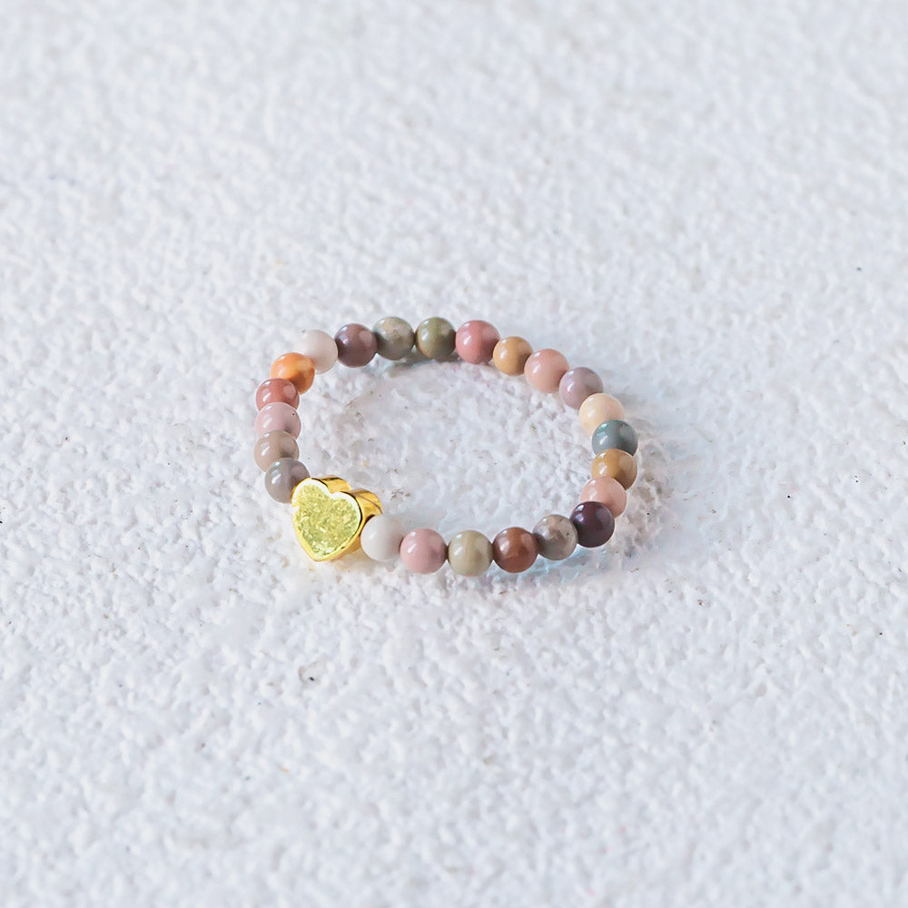 Sparkling Crystal Heart Ring