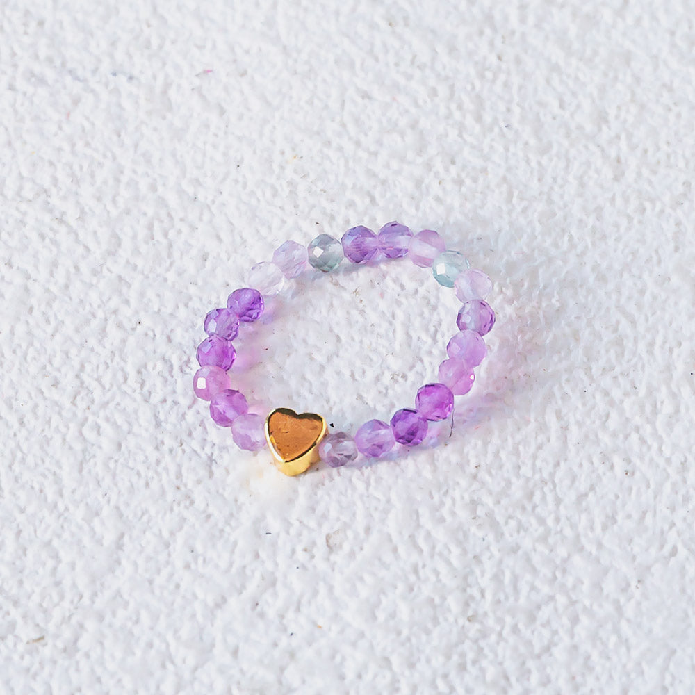 Sparkling Crystal Heart Ring