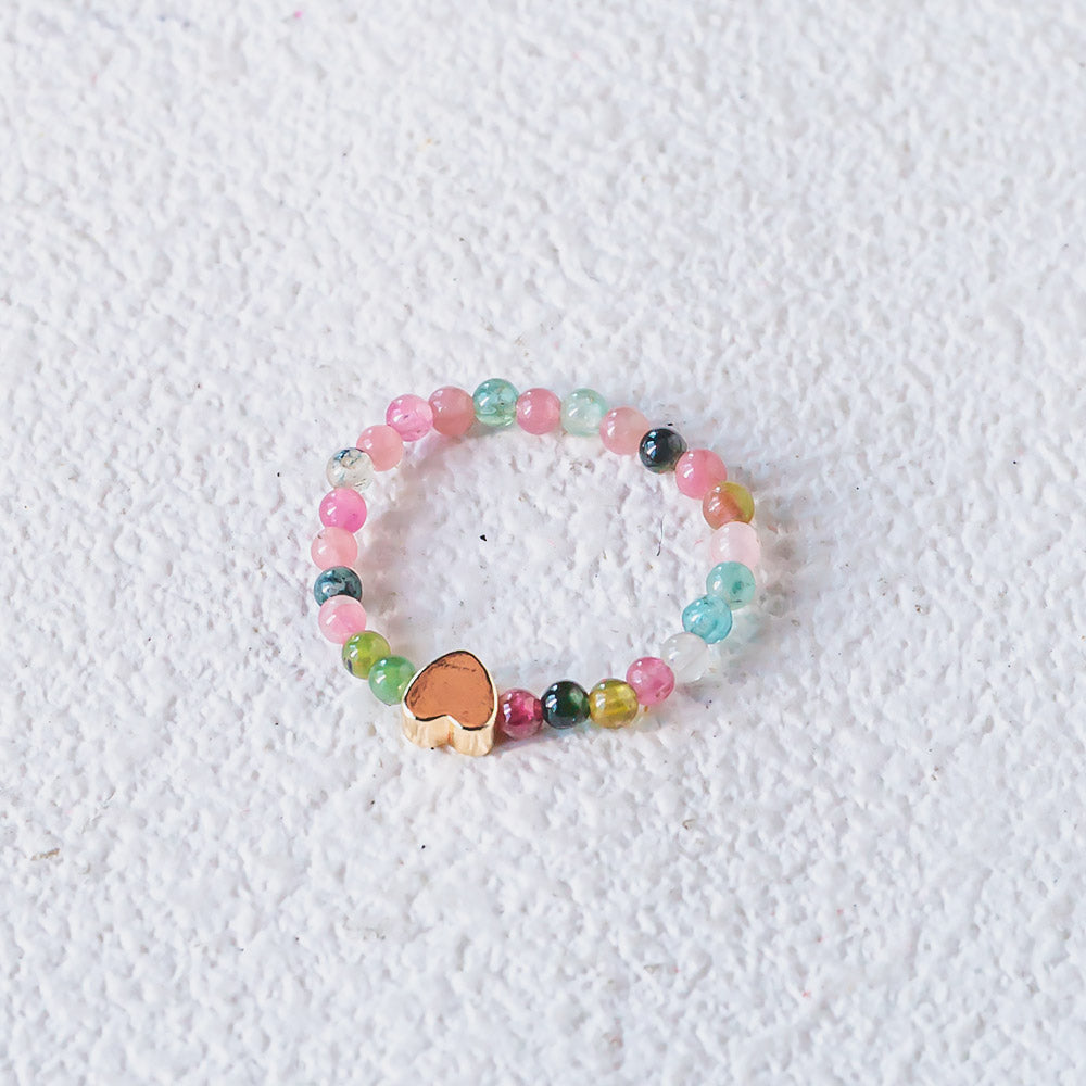 Sparkling Crystal Heart Ring