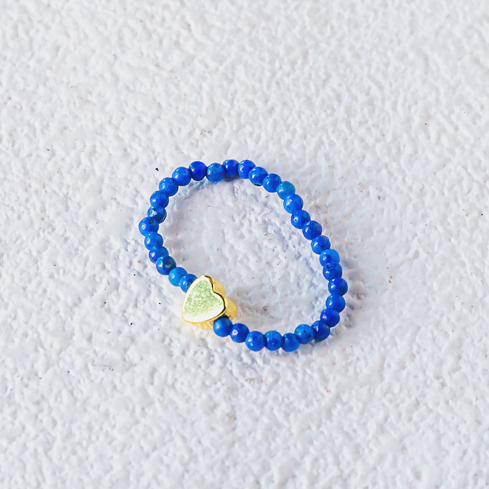 Sparkling Crystal Heart Ring