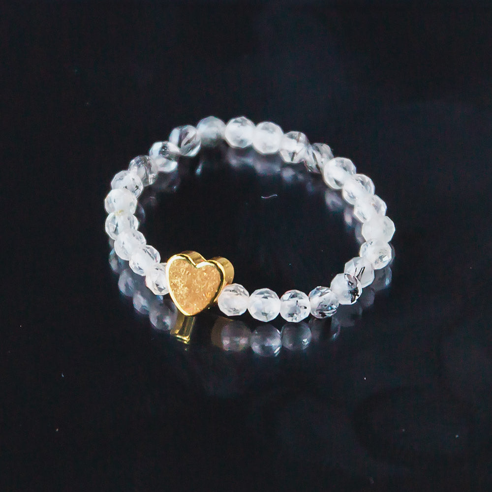 Sparkling Crystal Heart Ring