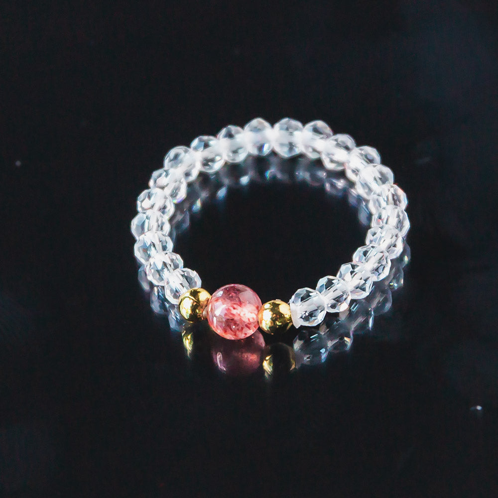 Sparkling Crystal Heart Ring