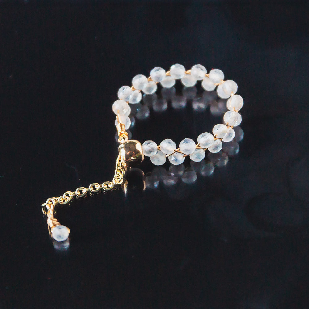 Adjustable Crystal Rings -  Handcrafted Bands