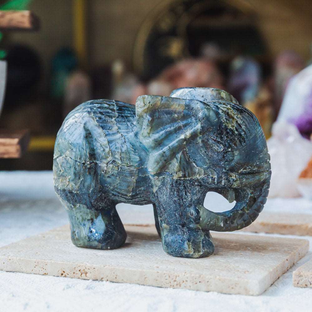 Reikistal 5‘’ Labradorite Elephant
