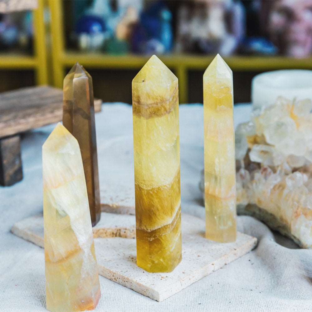 Reikistal 5'' Yellow Fluorite Point