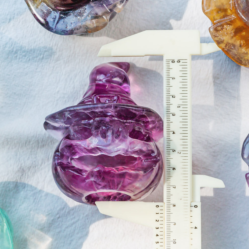 Natural Crysta Fluorite Pumpkin Lantern