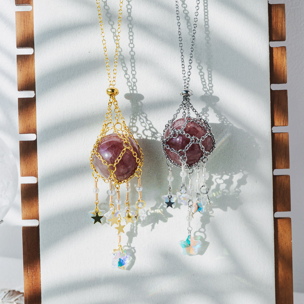 Reikistal Interchangeable Crystal Sphere Pendulum Pendant