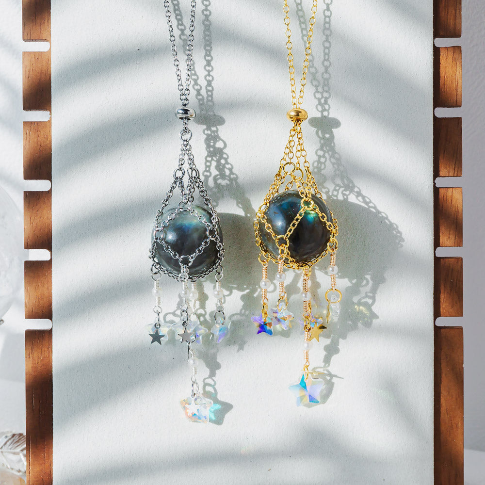 Reikistal Interchangeable Crystal Sphere Pendulum Pendant