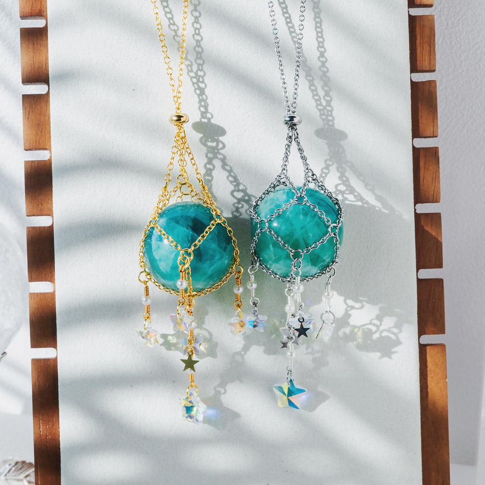 Reikistal Interchangeable Crystal Sphere Pendulum Pendant