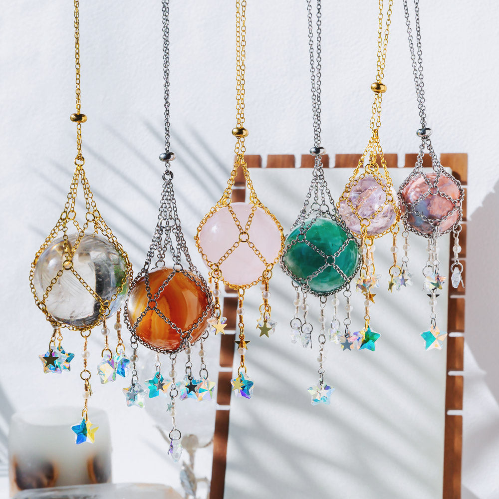Reikistal Interchangeable Crystal Sphere Pendulum Pendant