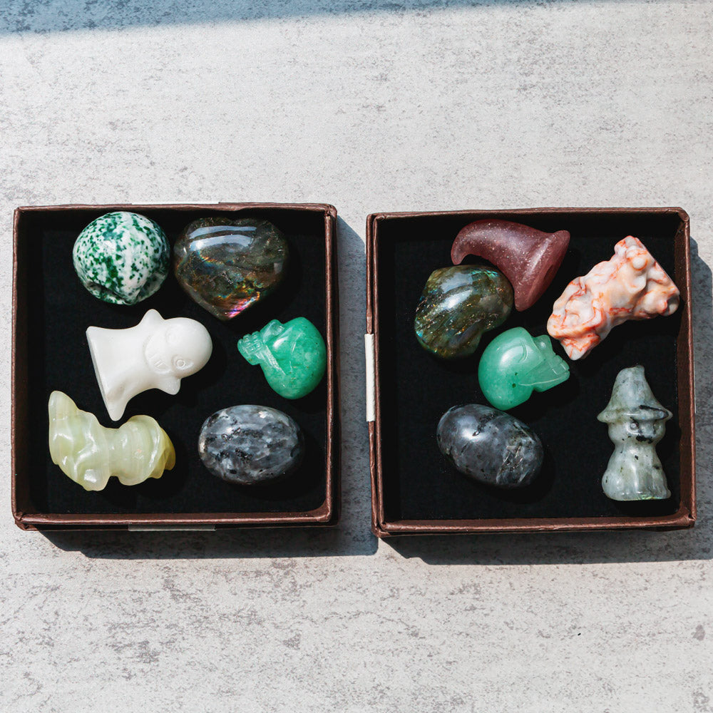 Reikicrystal Halloween Miniature Carving Gift Box