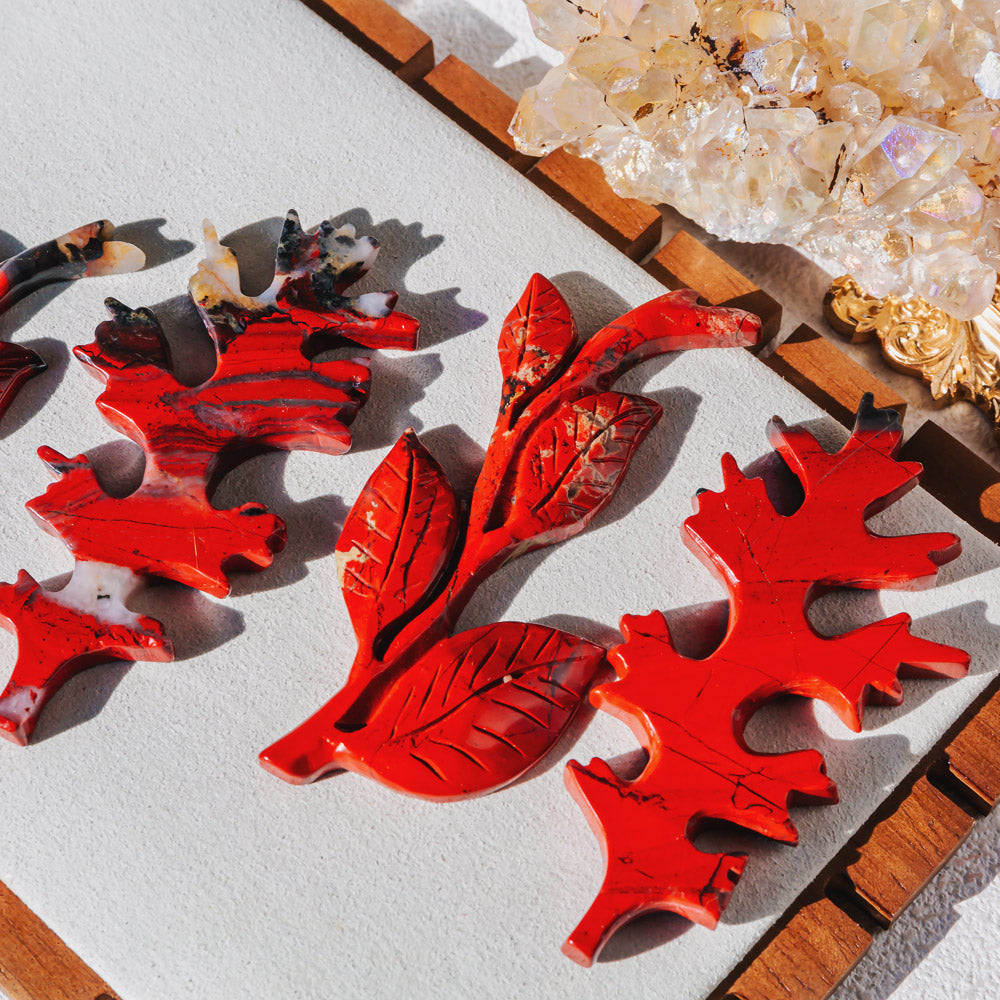Reikistal Red Jasper Leaf
