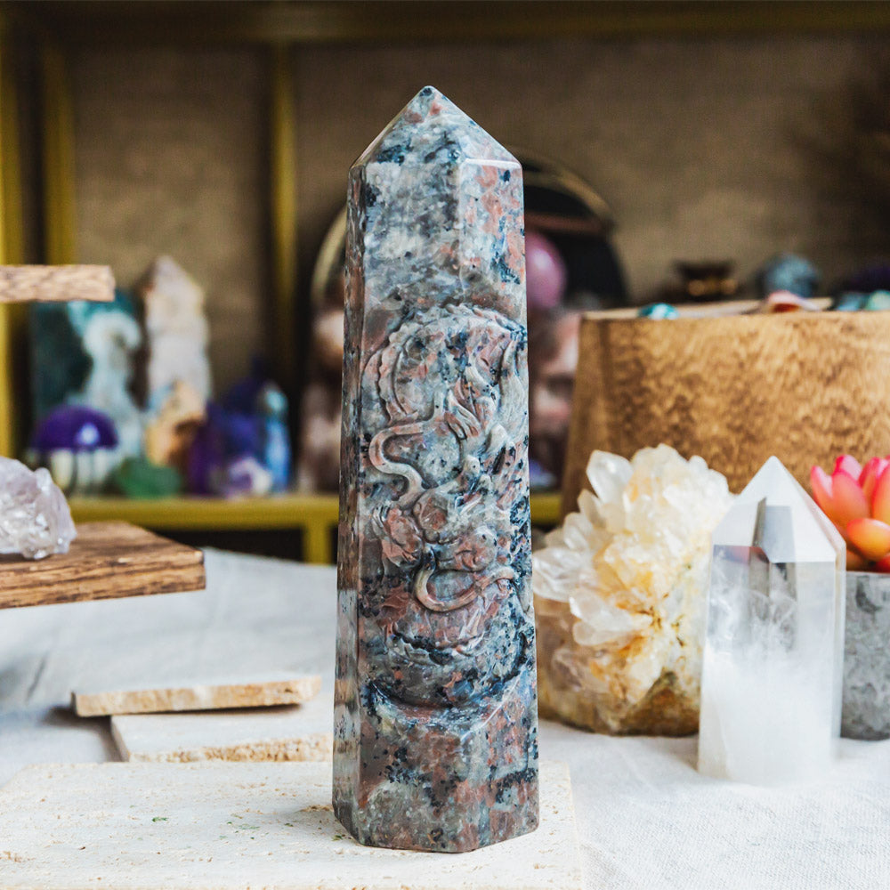 Reikistal Yooperlite Tower With Carving