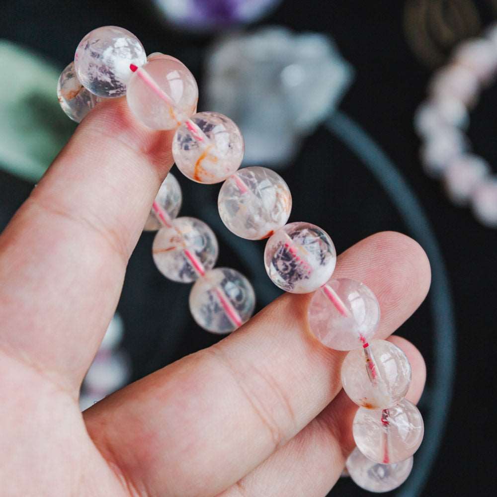 Pink Phantom Quartz Bracelet