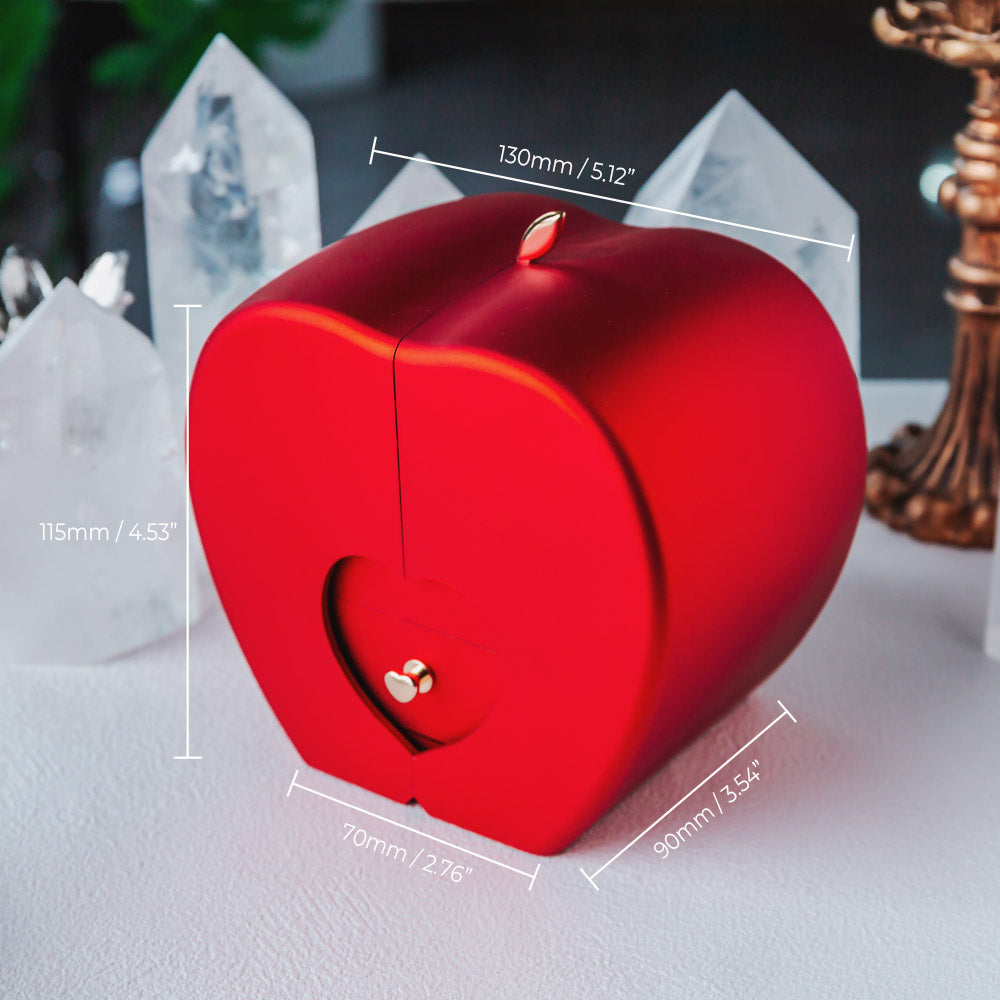 Valentine's Day Eternal Flower Apple Natural Crystal Red Gift Box Set
