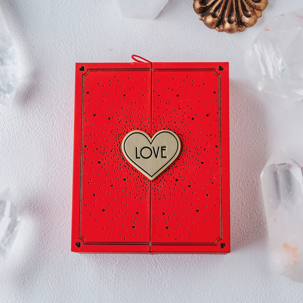 Valentine's Day New Heart-shaped Natural Crystal Gift Box Set