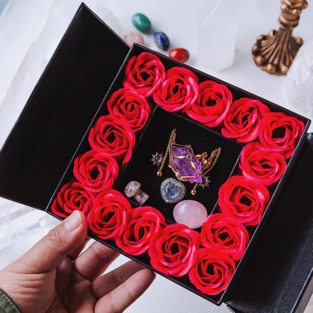 Valentine's Day 16 Eternal Flower Natural Crystal Gift Box Set