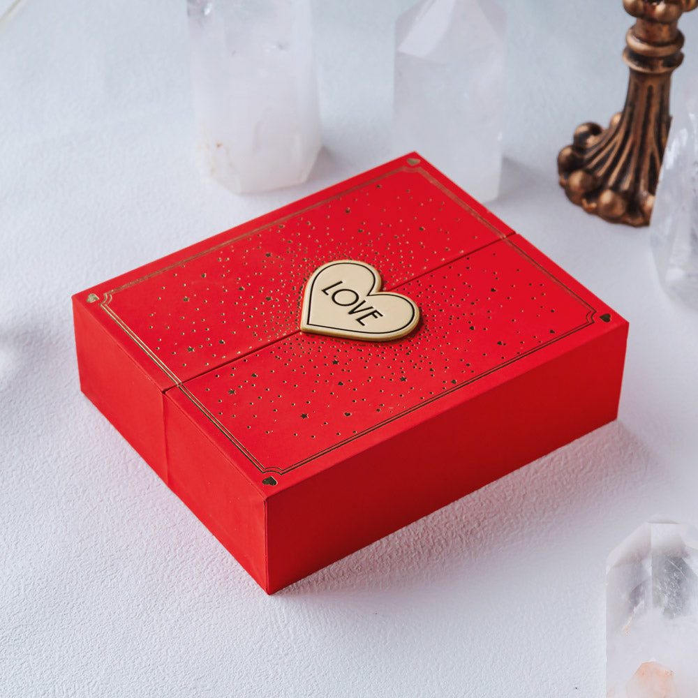 Valentine's Day New Heart-shaped Natural Crystal Gift Box Set