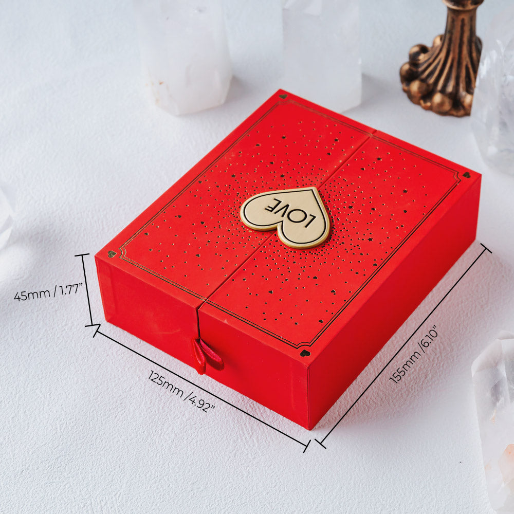 Valentine's Day New Heart-shaped Natural Crystal Gift Box Set