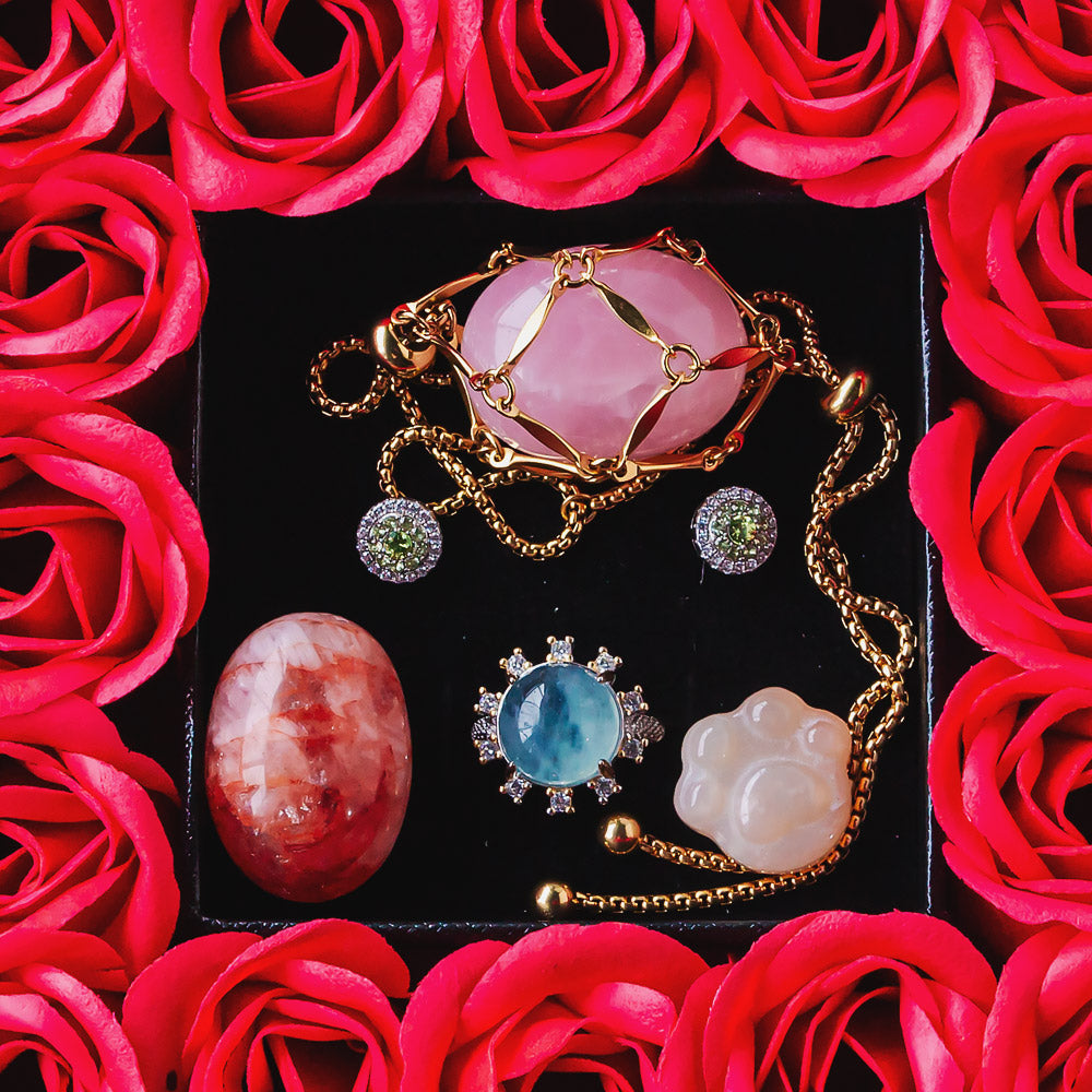 Valentine's Day 16 Eternal Flower Natural Crystal Gift Box Set