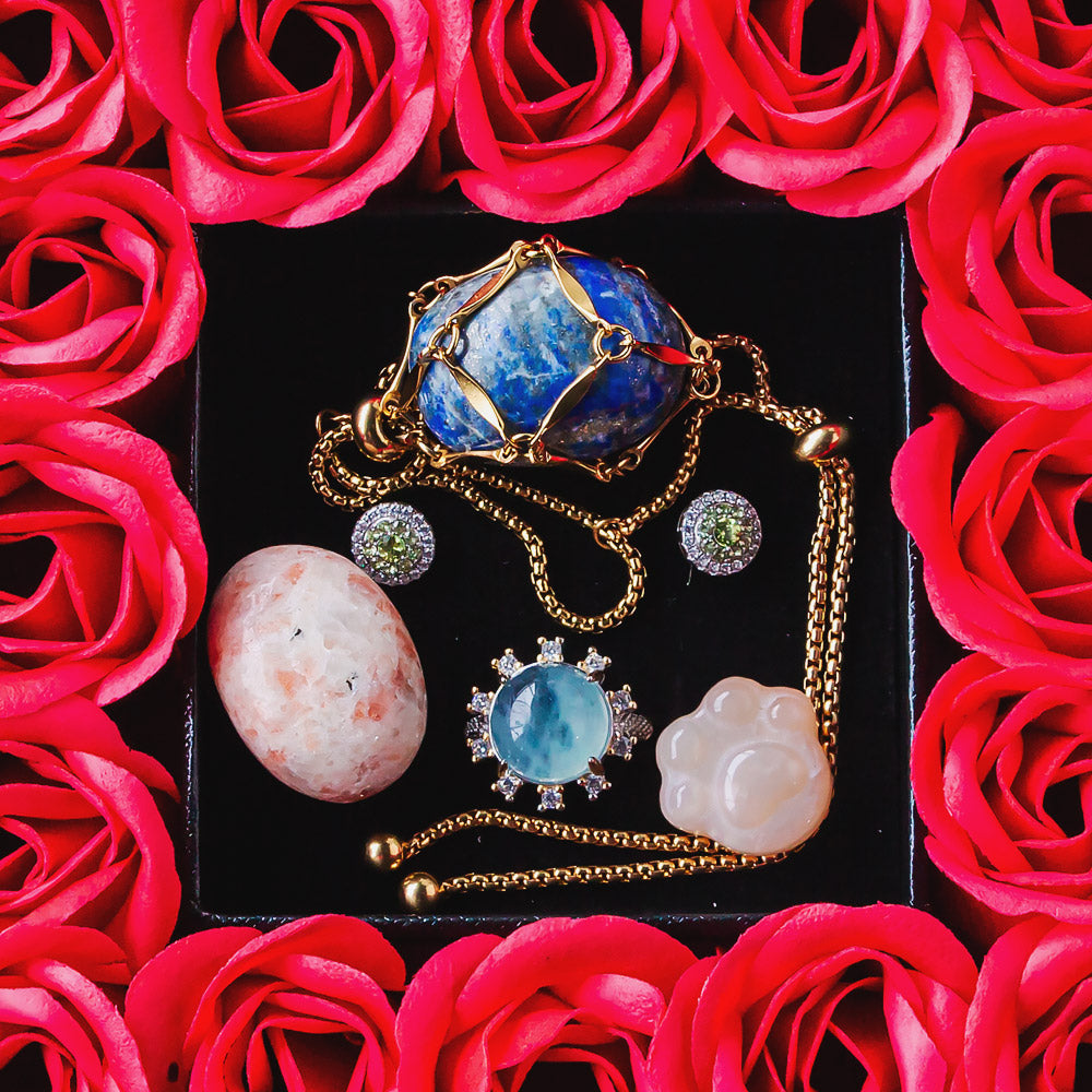 Valentine's Day 16 Eternal Flower Natural Crystal Gift Box Set