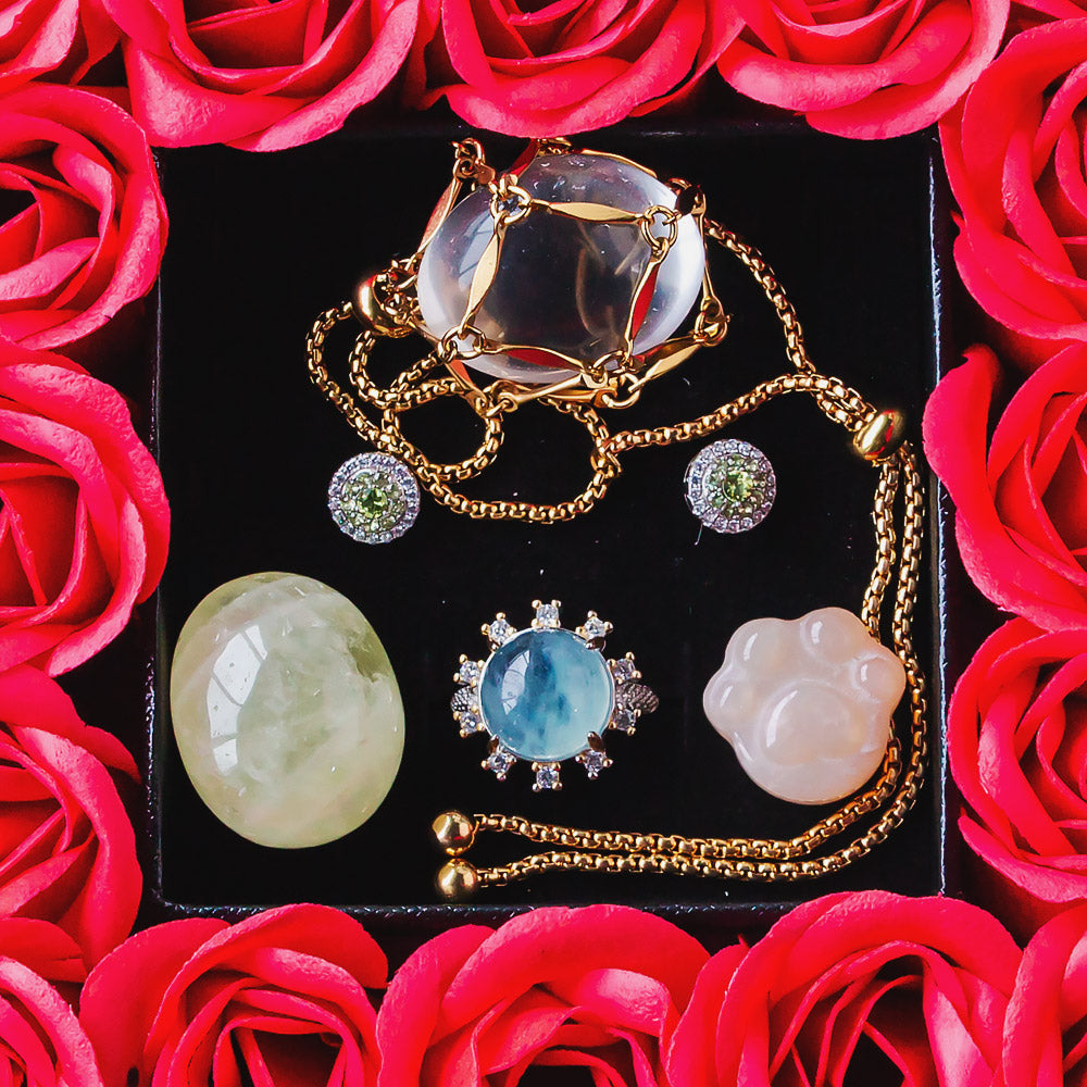 Valentine's Day 16 Eternal Flower Natural Crystal Gift Box Set