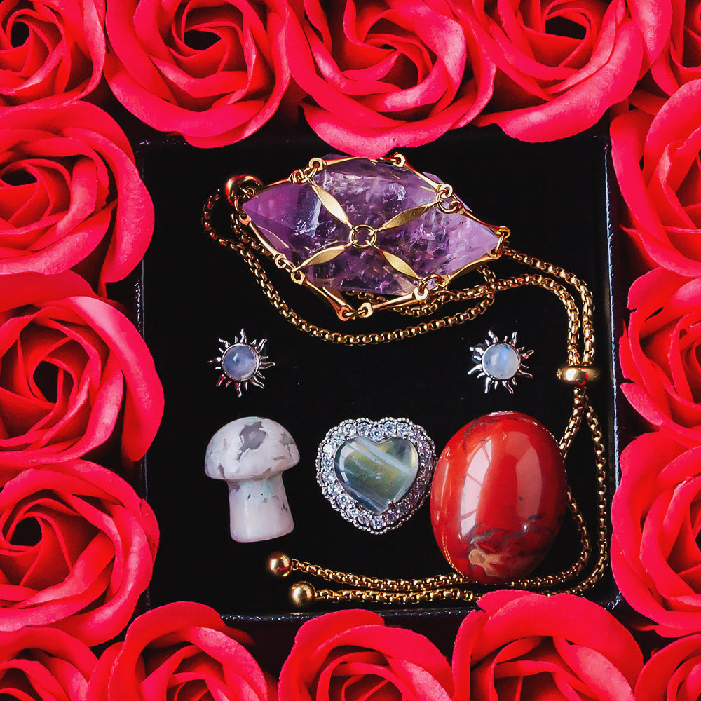 Valentine's Day 16 Eternal Flower Natural Crystal Gift Box Set