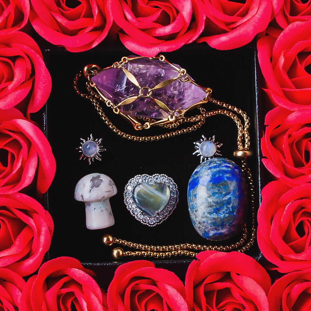 Valentine's Day 16 Eternal Flower Natural Crystal Gift Box Set