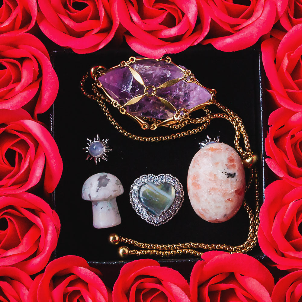 Valentine's Day 16 Eternal Flower Natural Crystal Gift Box Set