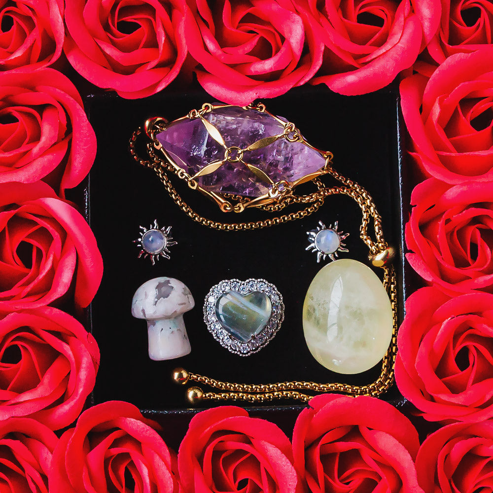 Valentine's Day 16 Eternal Flower Natural Crystal Gift Box Set