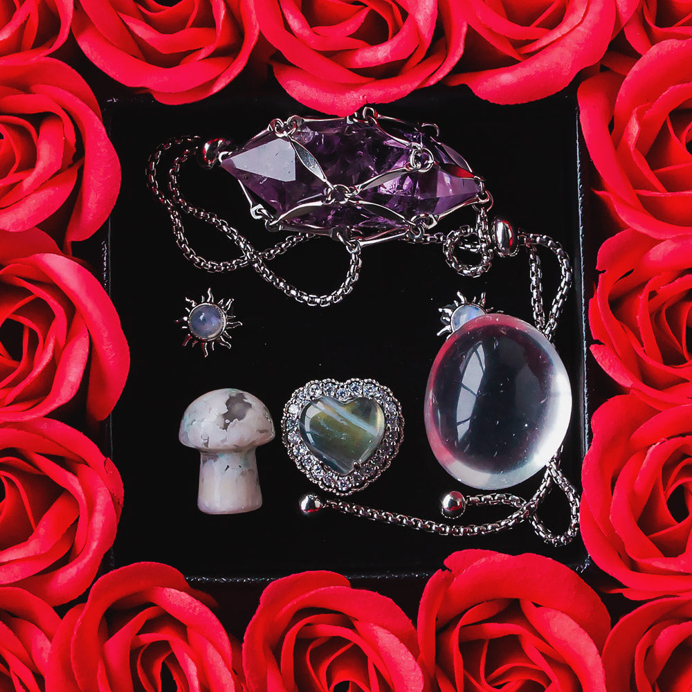 Valentine's Day 16 Eternal Flower Natural Crystal Gift Box Set