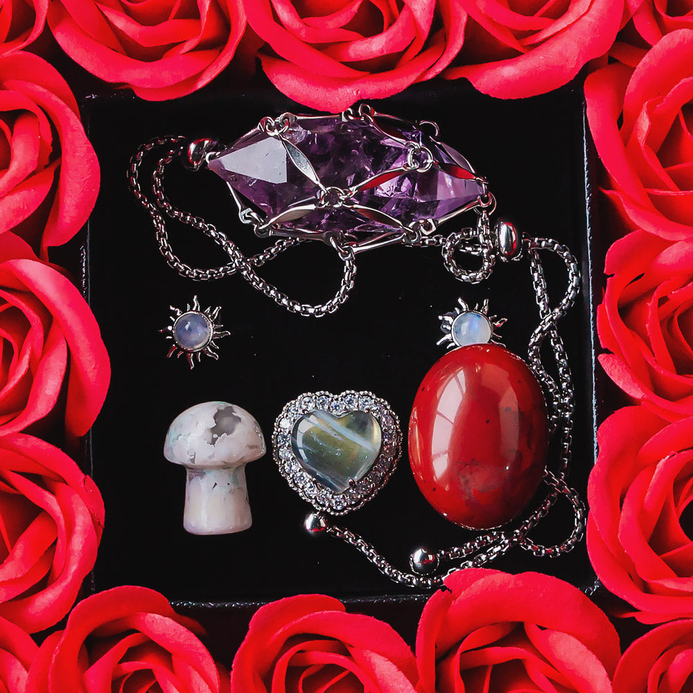 Valentine's Day 16 Eternal Flower Natural Crystal Gift Box Set