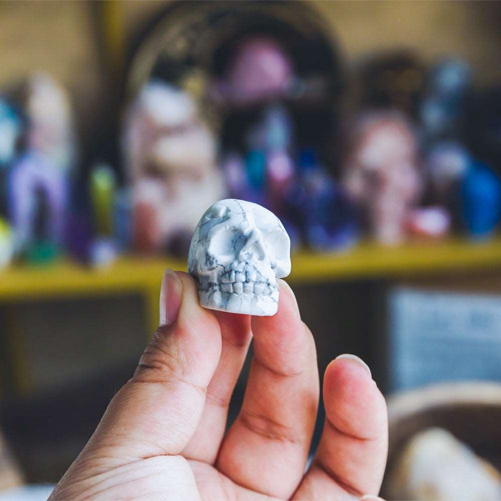 Reikistal 1‘’ Howlite Skull