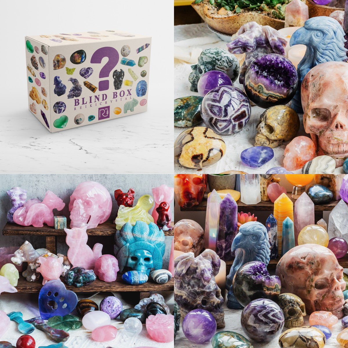 【Abundance energy/power】Mystery Crystal Carving Box